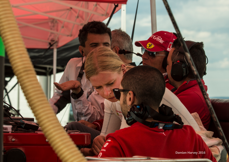 Scuderia Corsa driver Christina Nielsen, after qualifying.